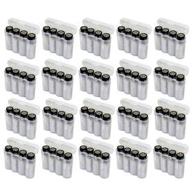 Ebc Battery 810063326760 20 White Aa Aaa Plastic Storage Case Holder Box