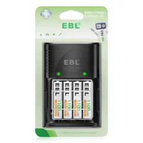 C802 Ebl Rechargeable Aaa Batteries 4-pack Triple Battery And Aa Cha
