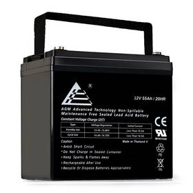 Eci Power Blrfm12 55-1 12v 55ah Agm Battery For Group 22nf Deep Cycle Mobility Scooter Wheelchair