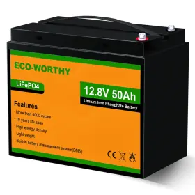Us-l13080202015-1 Eco-worthy 12v 50ah Trolling Motor Lifepo4 Lithium Battery With Bms 3000 15000 Times Inch
