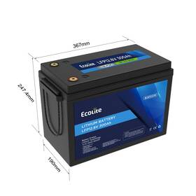 Ecolite Btbluelith12/300 12v 300ah Deep Cycle Lithium Battery With Bluetooth
