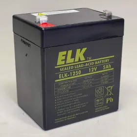Elk-1250 Elk 762158012402 Sealed Lead-acid Rechargeable Battery 12v 5ah Black