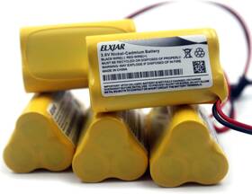 Elxjar 445039249281 5-pack 3.6v 800mah Ni-cd Battery Replacement For Lithonia Elb B001 Elbb