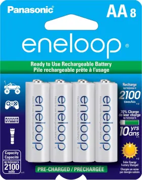 Bk-3mcca8ba Eneloop 313092026088 Panasonic Aa 2100 Cycle Ni-mh Pre-charged Rechargeable Batte