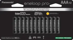 Bk-4hcca12fa Eneloop 711181332339 Panasonic Pro Aaa High Capacity Ni-mh Pre-charged Rechargea