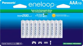 Bk-4mcca10fa Eneloop 744759975409 Panasonic Aaa 2100 Cycle Ni-mh Pre-charged Rechargeable Bat
