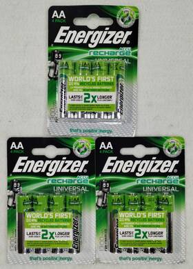 Energizer 638900424270 12x Aa Rechargeable 1300 Mah Batteries 3 Packs Of 4 Brand New