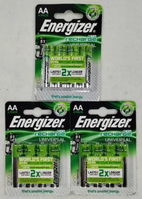 1300 Energizer 638900424270 12x Aa Rechargeable Mah Batteries 3 Packs Of 4 Brand New