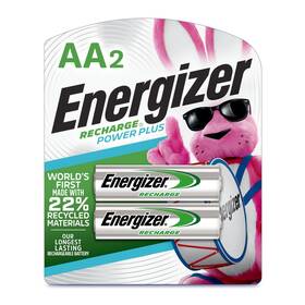 Energizer B0032s1ass Recharge Universal Aa Batteries 2 Pack - Long Lasting Reusable
