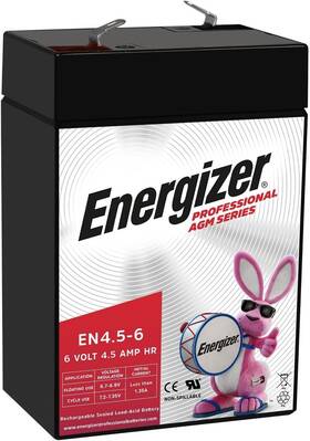 Energizer C104785643 En4.5-6 6 Volt 4.5 Amp Hr Long Lasting Sealed Lead Acid Rechargeable Battery