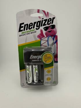 Energizer Upn-15374 Recharge Basic Aa Nimh Battery Charger With 2000mah Batteries