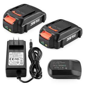 Energup B09lcx43px 20v Battery And Charger Kit For Worx Wa3525 Wa3578 Wa3520 Wa3575