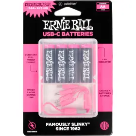 P09643 Ernie Ball 749699126683 Usb-c Rechargeable Batteries - 1000 Cycles 4 Pack