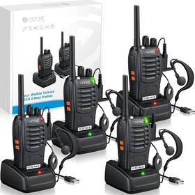 Esynic B01jog4gka 4 Pack Walkie Talkies Compact Designed-3miles Long Range 16 Channels Walk