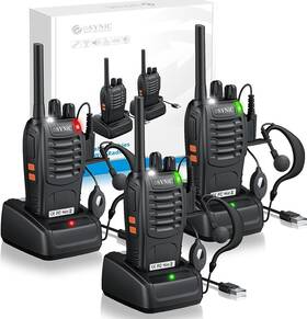 Esynic B0byz2ljmx 3 Pack Walkie Talkies Kit - Miles Long Range Rugged Design Vox Frs