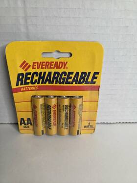 Eveready Ch15bp-4 Vintage Nickel Cadmium Rechargeable Batteries Aa 4 Pack