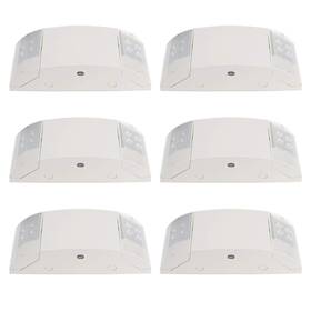 Exitlux 783926690714 6 Packs Led Exit Sign With Emergency Lighting Battery Backp -two Adjustab