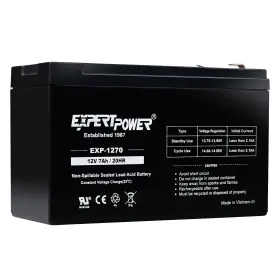 Exp1270-mp41 Expertpower Used-expertpower 12v 7ah/20hr Battery Replace For 7ah Or 8ah Leoch Peg Pereg
