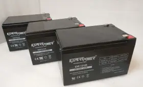 Q03-exp12120 Expertpower Used 3 X 12v 12ah Agm Rechargeable Battery For Black And Decker 36v Lawn Mower