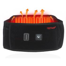 Feetmor B0fljp4q67 Cordless Heated Waist Belt Rechargeable Heating Pad Back Pain Relief