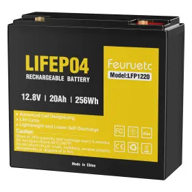 Feuruetc 755086793222 12v 20ah Lifepo4 Lithium Battery For Camping Scooters Ups And More