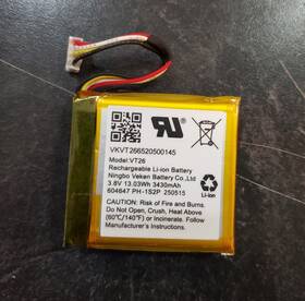 For Qolsys Vkvt266520500145 Vt26 Rechargeable Li-ion Battery Iq Panel 2 Plus Qr0041-840