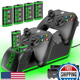 Froncha B0dqw915gp 4-in-1 Xbox One/series X S Controller Charger With 4x 5520mwh Rechargeable Batteri