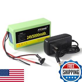 Fryzonix B0fc1z3p5l 24v 5ah Lithium Battery With 1a Charger Rechargeable For Diy Projects