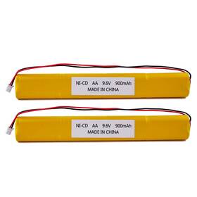 Fulpower Fp-nd9.6v-001 2 Pack 9.6v 900mah Ni-cd Exit Sign Emergency Light Battery - Compatible With