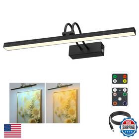 Funchday B0chb4mw9t Dimmable Picture Light With Remote 2 Colors Wireless Art Lights For Wa