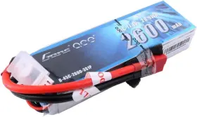Ga-b-45c-2600-3s1p-deans Gens Ace Lipo Battery Pack 2600mah 3s 11.1v 45c With T Plug