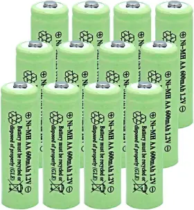 Glepoweer 313047253231 Aa 600mah 1.2v Nimh Rechargeable Batteries Pack Of 12 Glepoweer 313047253231 Aa 600mah 1.2v Nimh Rechargeable Batteries Pack Of 12