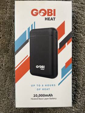Gobi Heat Rb-10000-usb Heated Base Layer Battery 10000 Mah Rechargable Black
