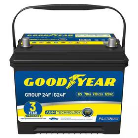 Goodyear 445036097038 24f-agm Bci Group Size 24f 12-volt 70 Ah 120rc 710 Cca Rechargeable Agm Mainte