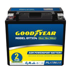 Goodyear Gytx14 12v 16ah Rechargeable High Performance Maintenance Free Sla Agm Battery