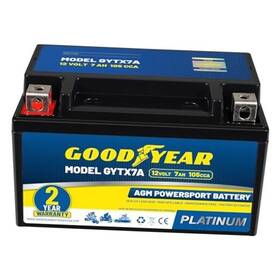 Goodyear Gytx7a -12 Volt 7 Ah 105 Cca Rechargeable High-performance