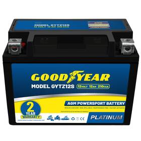 Goodyear Gytz12s - 12 Volt Ah 210 Cca Rechargeable Standard