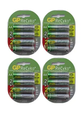 Gp 608938151254 16 Aa Nimh Pre-charged 1.2v 2100mah Rechargable Batteries Recyko Gp 608938151254 16 Aa Nimh Pre-charged 1.2v 2100mah Rechargable Batteries Recyko