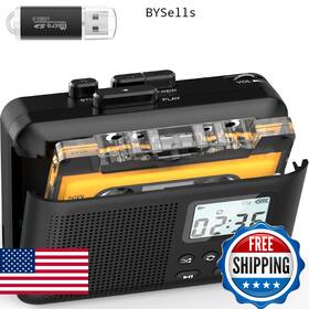 Gracioso B0fxltpht9 Portable Cassette Player To Mp3 Via Sd Card Walkman Tape Play