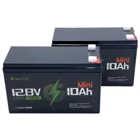 Lfp10-12 Greenoe 2-pack 12v 10ah Lifepo4 Lithium Iron Phosphate Deep Cycle Rechargeable Battery Lfp10-12 Greenoe 2-pack 12v 10ah Lifepo4 Lithium Iron Phosphate Deep Cycle Rechargeable Battery