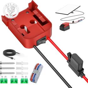 Gunovy 313040078091 Starlink Mini Battery Adapter For Milwaukee 3.3ft/1m 18awg