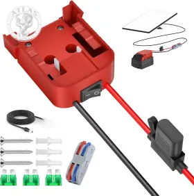 Gunovy 313040078091 Starlink Mini Battery Adapter For Milwaukee 3.3ft/1m 18awg