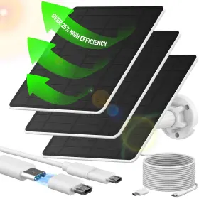 B0d59vhdjd Gykz 3-pk Solar Panel For Security Camera Outdoor - Micro Usb/type-c High Efficiency B0d59vhdjd Gykz 3-pk Solar Panel For Security Camera Outdoor - Micro Usb/type-c High Efficiency