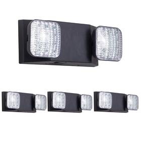 Gzruiyang Ry-em01-bk-4 Emergency Light With Battery Backup Led Commercial 4 Pack Black