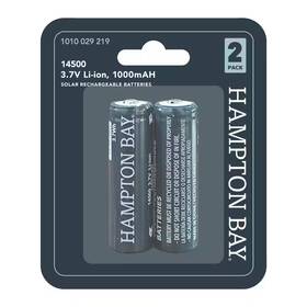 Hampton Bay 705353123900 Lithium Ion 3.7-volt 1000mah Rechargeable Solar Batteries Aa For Outdoor L