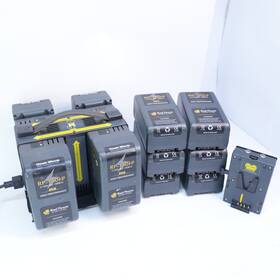 Hawk Woods Rp-150hp Hawk-woods 10 V-mount 150wh Batteries With Rp-4x4 Quad Charger T12-c8