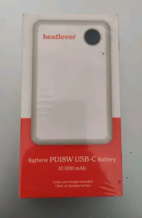 Pd18w Heatlover 10 000mah Usb-c Lithium Polymer Battery Pack For Heated Socks