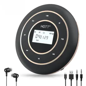 B0fq9y9p6q Hott C105 Portable Cd Player Rechargeable Battery Bluetooth/fm Transmit/aux-out