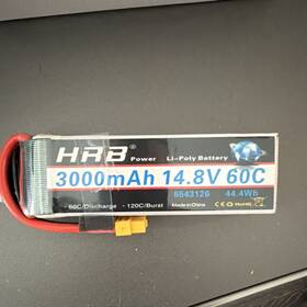 Hrb 6543126 2 Pack Li-poly Battery 14.8v 3000mah 60c Xt60 For Rc