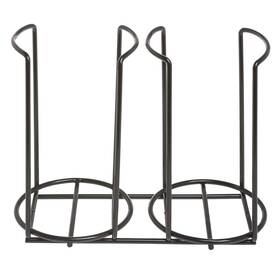 Hubert 72292 Wire Two Cup/lid Holder - Black